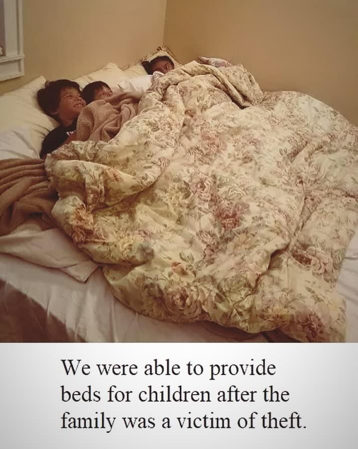 children in bed